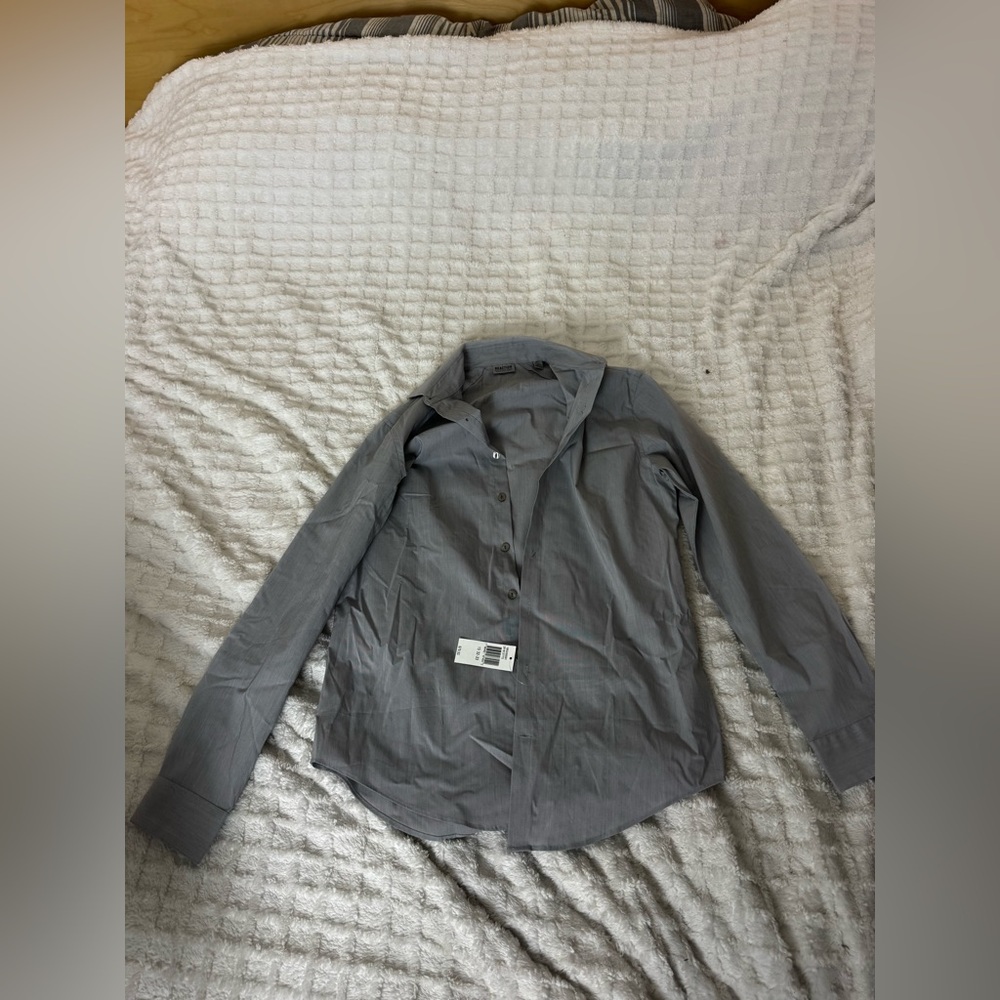 Gray Button-Up Shirt